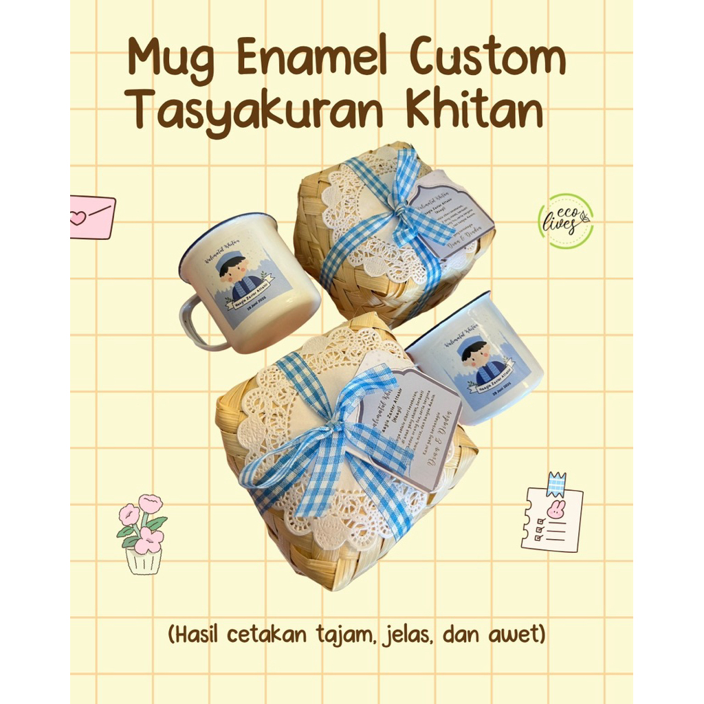 SOUVENIR GELAS MUG CUSTOM KHITAN SUNATAN