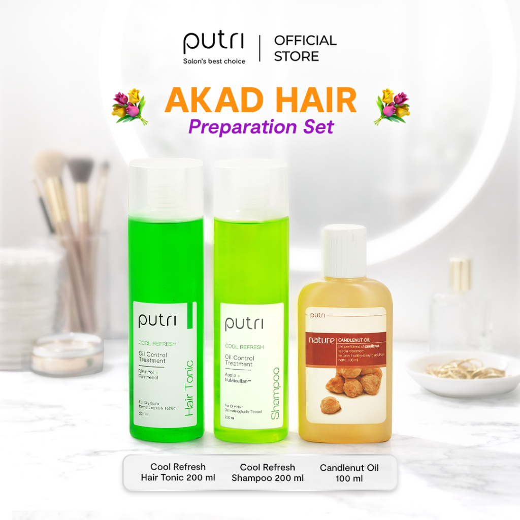 [PAKET TREN ARIEL TATUM] Putri Paket Shampoo & Hair Tonic dengan Candelnut Oil atau Hair Spray Non A