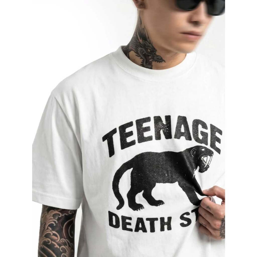 Teenage Death Star - Skill is dead white - Tshirt distro / kaos band metal original