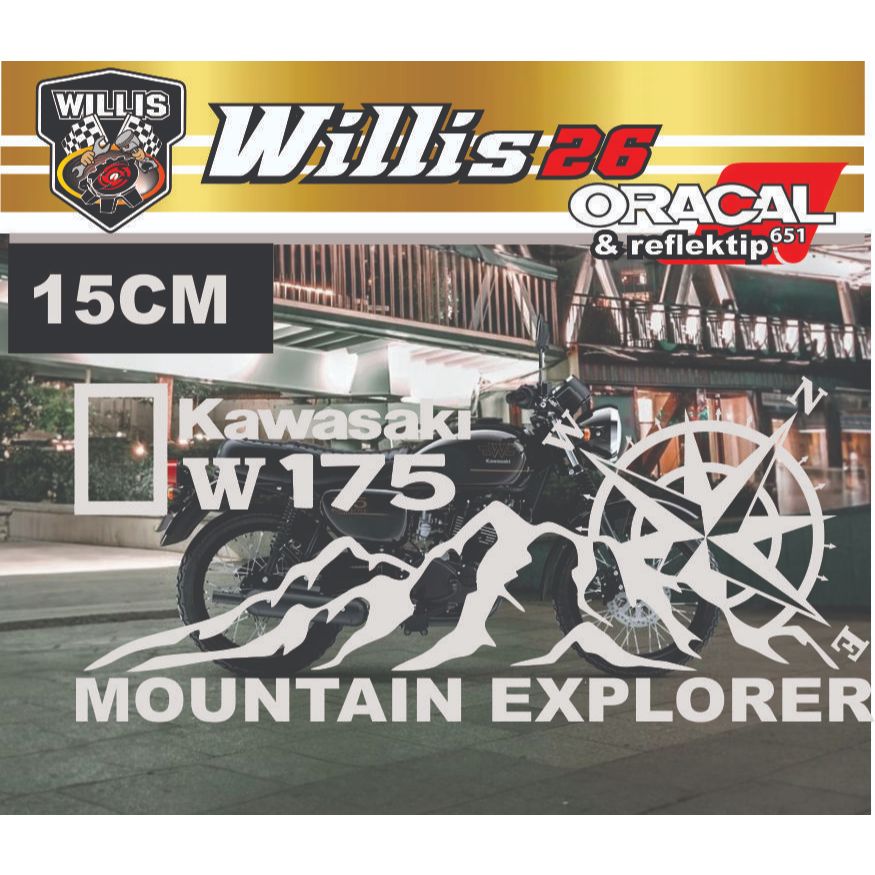 Sticker Cutting Mountain Explorer Kawasaki W175