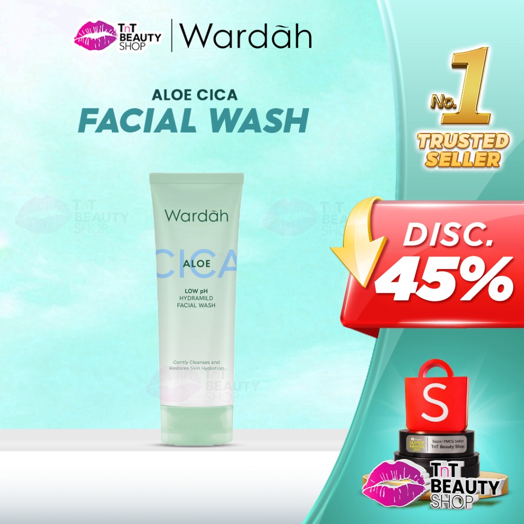 Wardah Nature Daily Aloe Hydramild Facial Wash | Tnt Beauty Shop