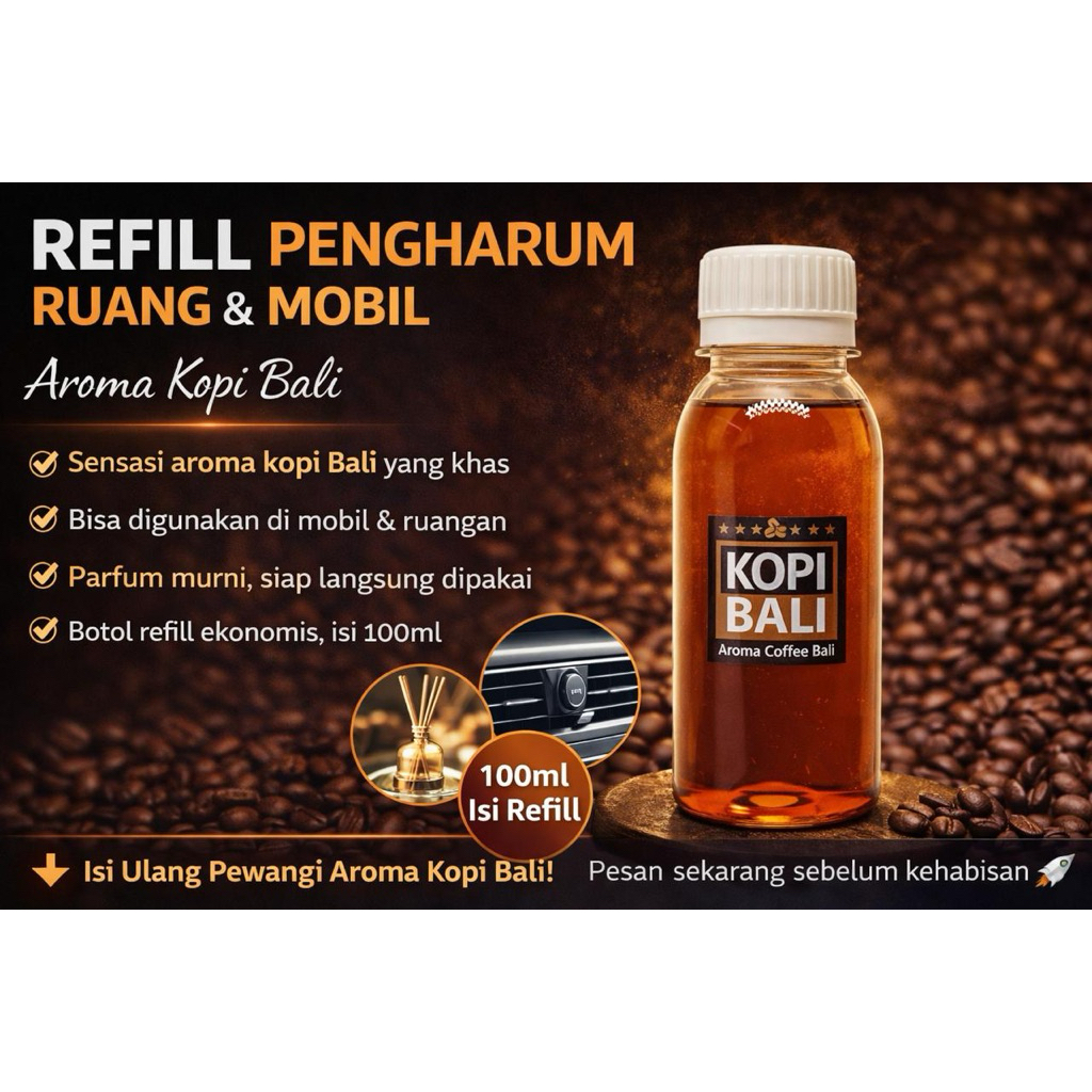 ISI ULANG REFILL VLEO KOPI BALI PENGHARUM RUANGAN DAN MOBIL