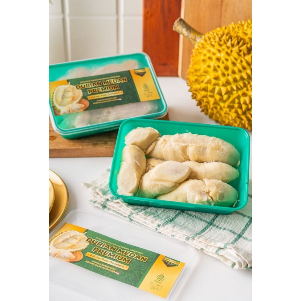 Durpas medan/Durian kupas sumatra/Durian kupas greenbox/Durian kupas box hijau/Durian kupas premium