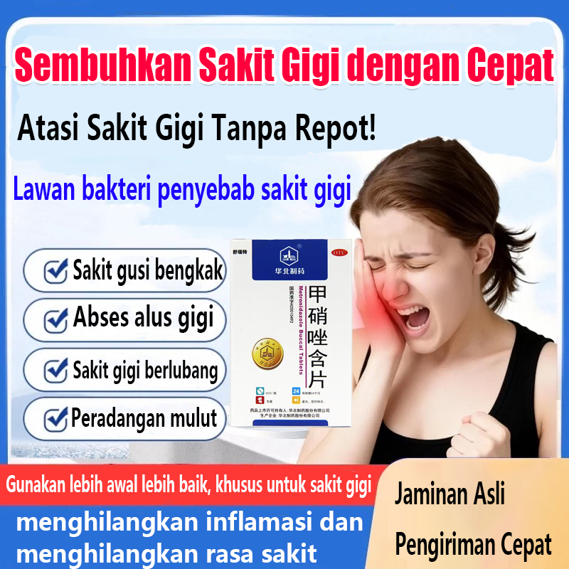 Tablet Metronidazol 1 botol 30 tablet Pengobatan sakit gigi, gingivitis dan perikoronitis, sakit gig