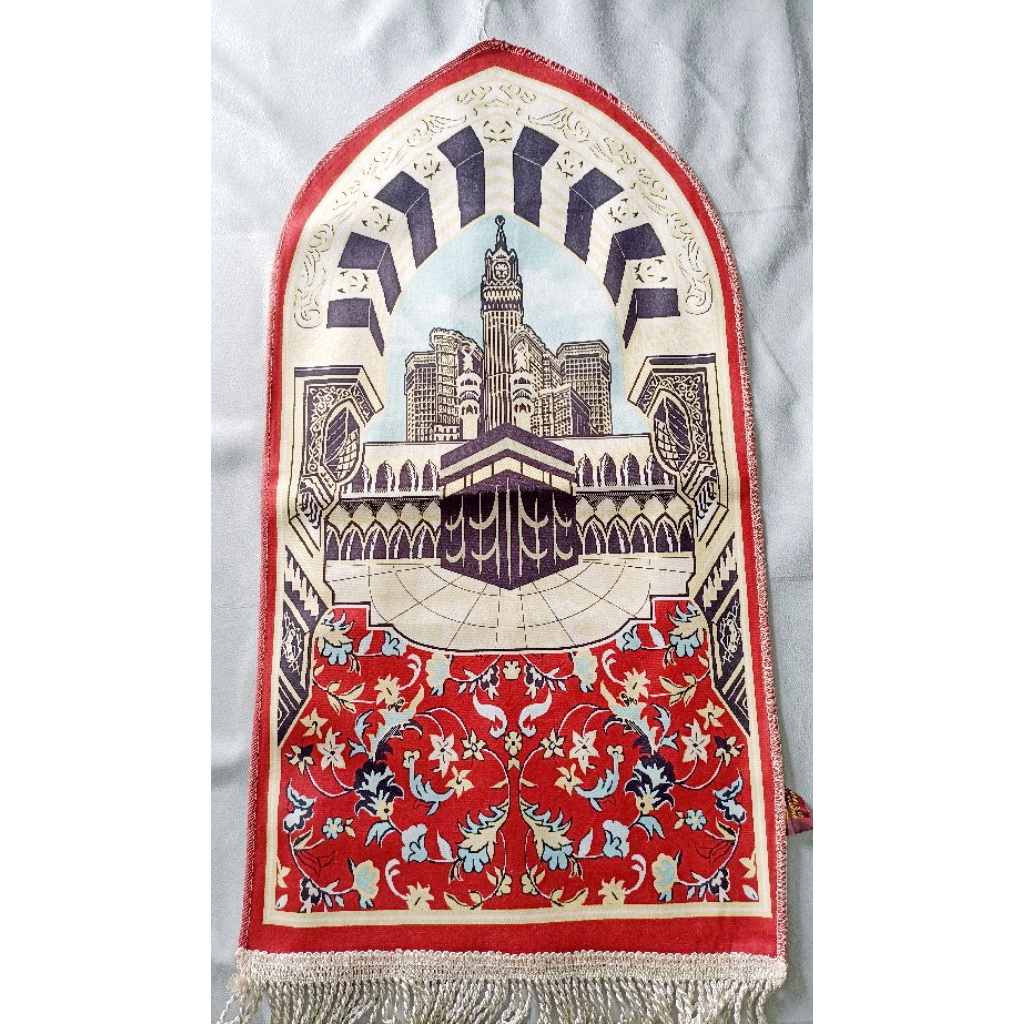 Sajadah Kubah/ Sajadah Suede motif Ka'bah
