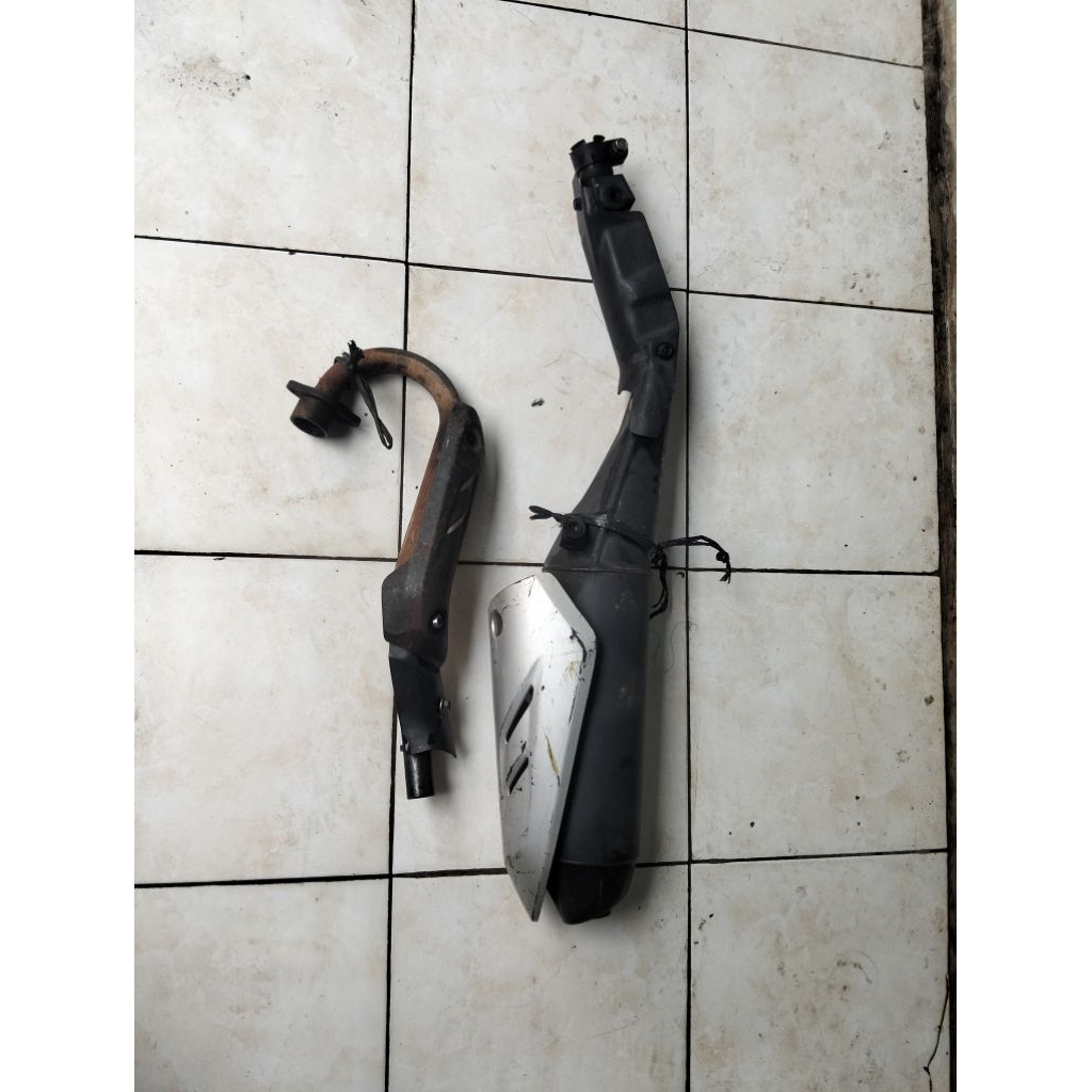 knalpot Honda CRF 150 ORI copotan. knalpot crf original kode K84 second