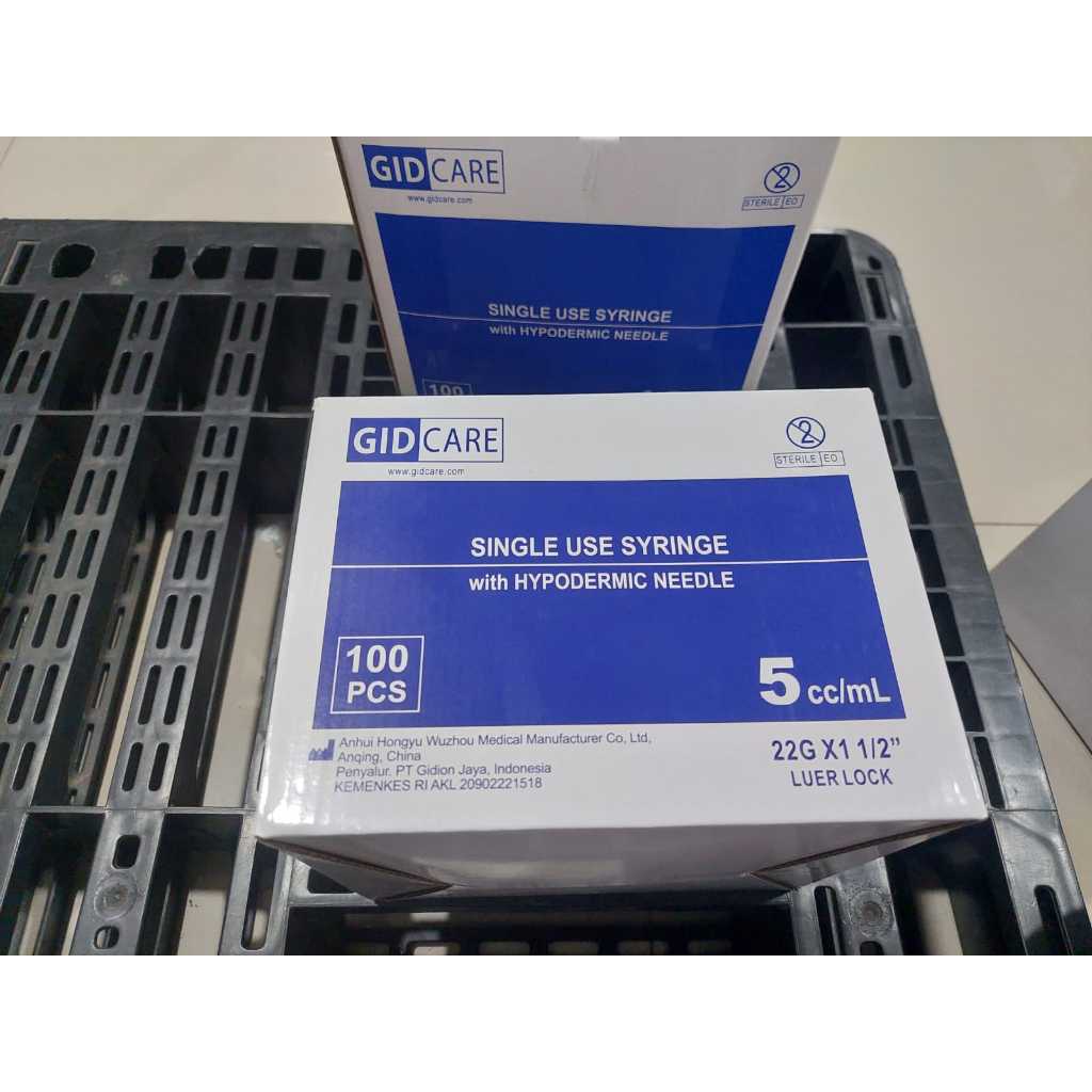 GIDCARE Jarum suntik/Spuit 5cc isi 100pcs