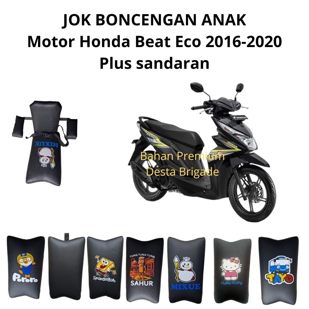 Jok boncengan anak Honda Beat Eco + sandaran - jok depan anak motor beat eco
