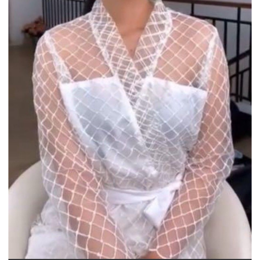 Robe bride lace wedding