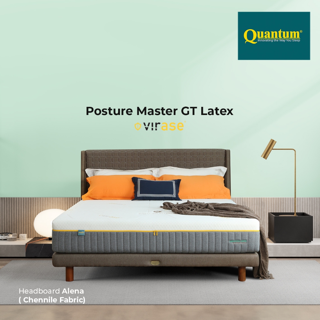 Quantum Kasur Orthopedic Posture Master Greentea Latex Virase - Spring Bed Springbed Orthopedic