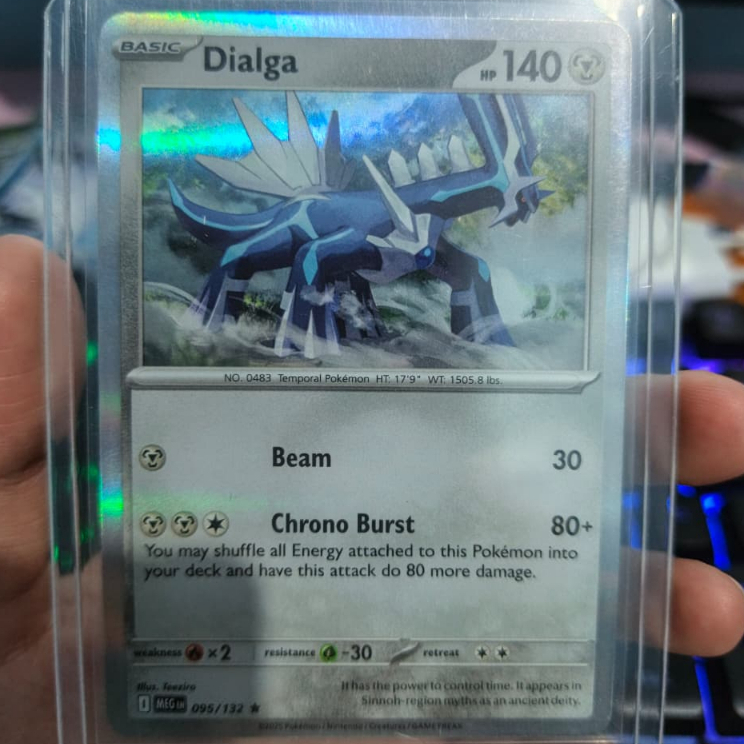 Kartu Pokemon Dialga Rare Holo - Mega Evolution 095/132 MEG - English Version - Original TCG - Mint/