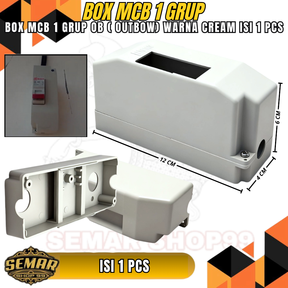 Kotak Box MCB Listrik Single Tunggal DEXTA DX-1201 / BOX MCB 1Grup  1Pole 1Phase Tempel Outbow Dexta