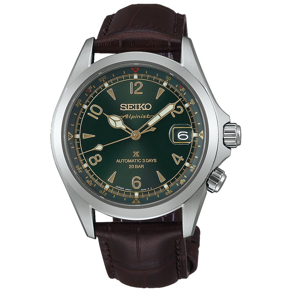 Seiko Prospex Alpinist SPB507 SPB507J1 Jam Tangan Pria Automatic Green Dial Brown Strap Original Jap