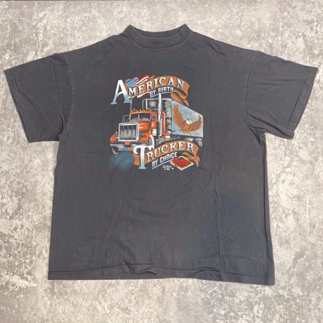 KAOS FADED AMERICAN BY BIRTH TRUCKER BY CHOICE TAG 3D EMBLEM