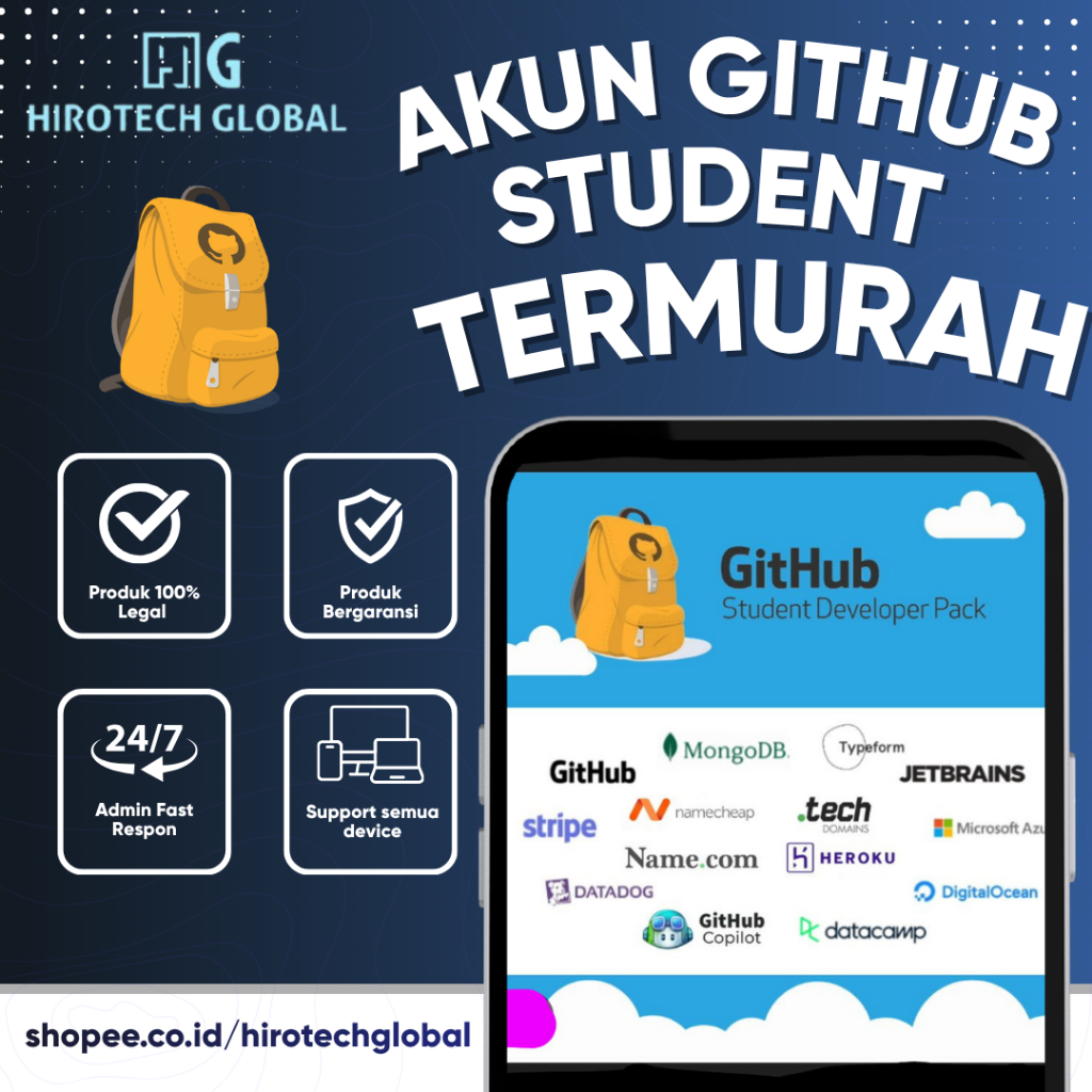 GitHub Student Developer Pack Fresh Bergaransi