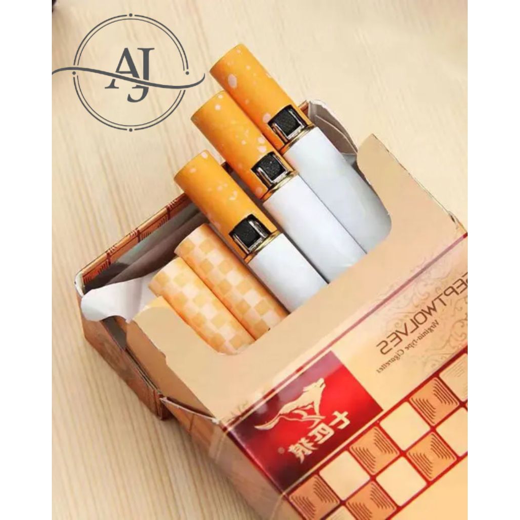 mancis Gas Isi Ulang Desain Rokok - Model Kotak, Desain Unik, Mudah Dibawa