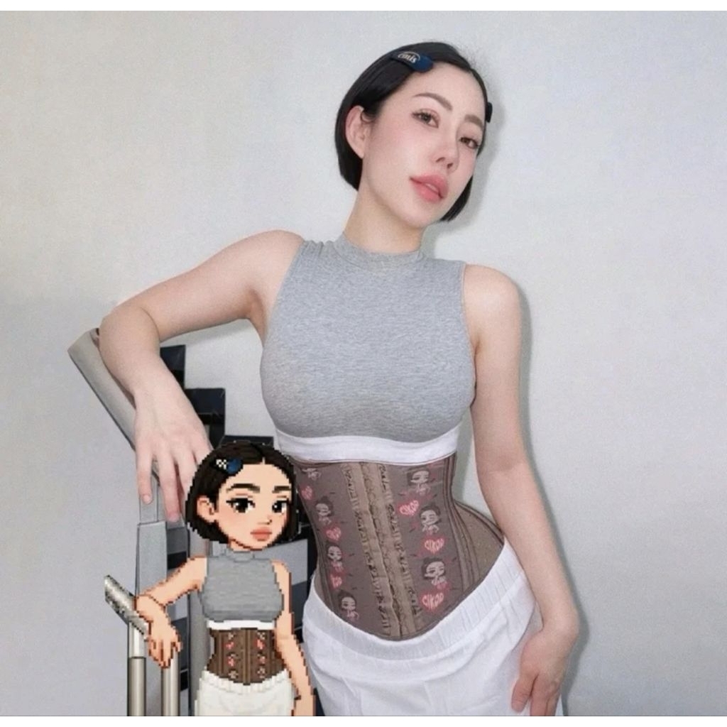 (NEW) KORSET BONDLOU CIKOR BLOOMLUV CHARCOAL