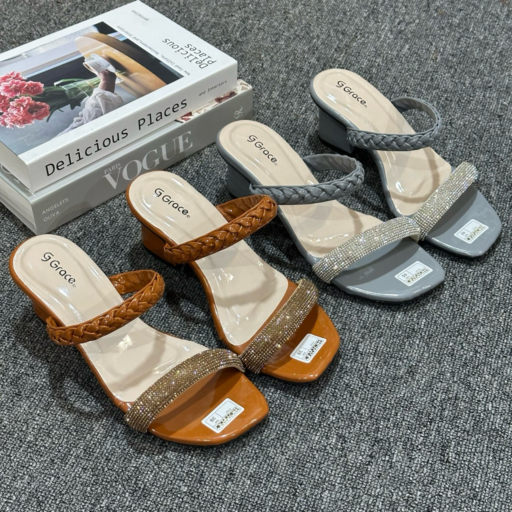 Grace heels tali kepang