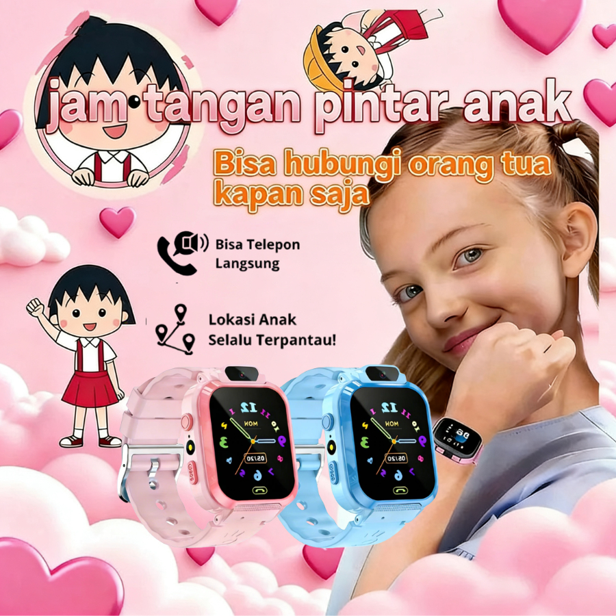 Q16 Smartwatch Anak Bisa Video Call 4G & Telpon 2G, Gps, Anti Air Jam tangan anak anak Waterproof
