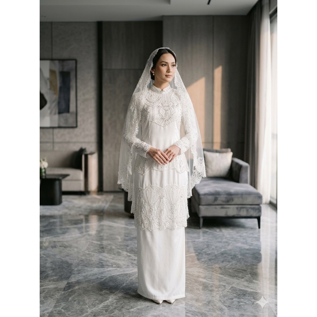 gaun pengantin Malaysia melayu gaun akad gaun walimah wedding dress