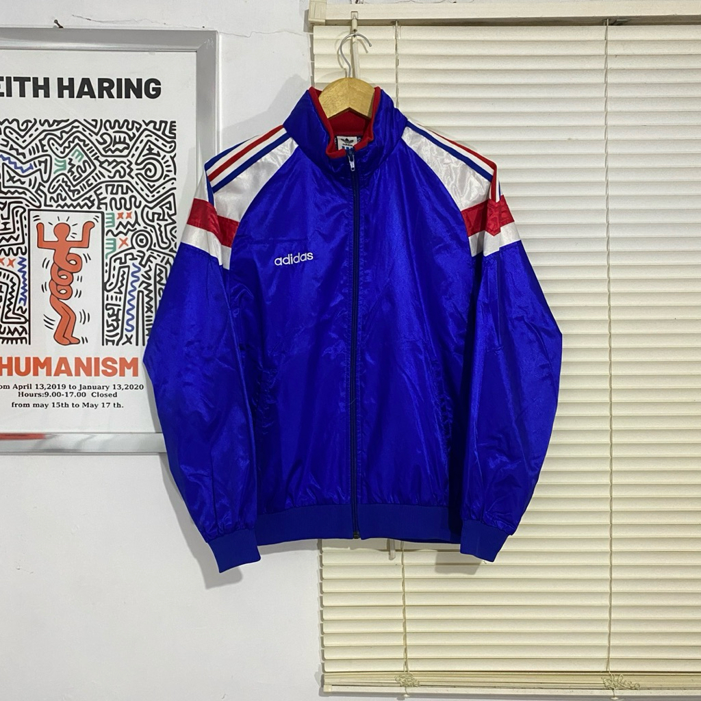 Jaket Rare Vintage Adidas Descente Colorblock Windbreaker Jacket