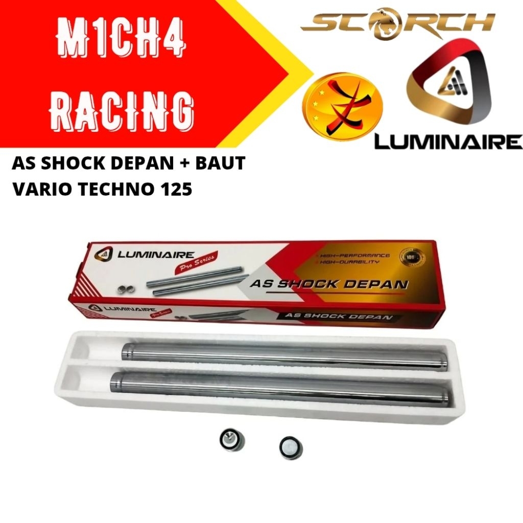 AS SHOCK DEPAN+BAUT/KLIP VARIO TECHNO 125- LUMINAIRE