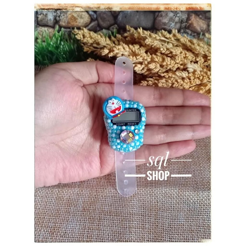 Tasbih digital karakter bling bling 2 warna | Alat hitung dzikir digital