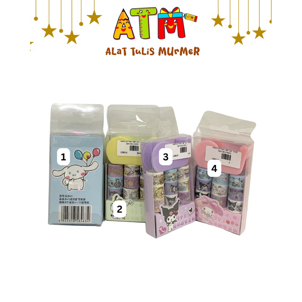 Set DIY Tape Sanrio Lengkap | Washi Tape Karakter Sanrio