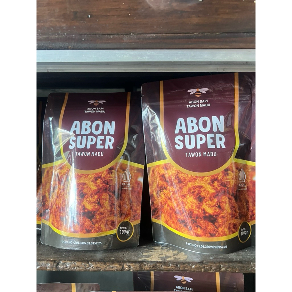 Abon Sapi Super Cap Tawon Madu | Oleh-oleh Khas Salatiga Boyolali |Asli Abon Daging Sapi
