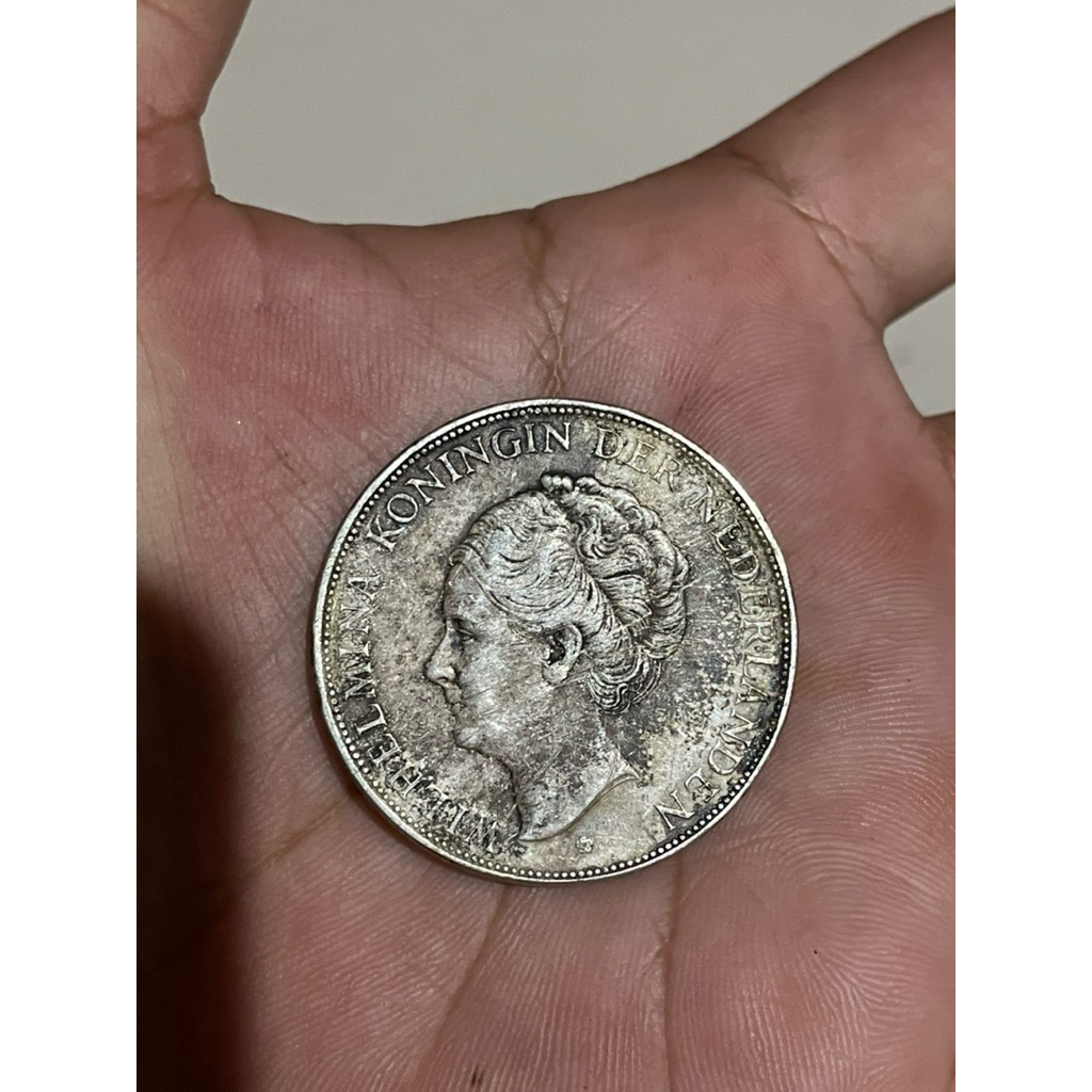 koin perak kuno wilhelmina 2 1/2