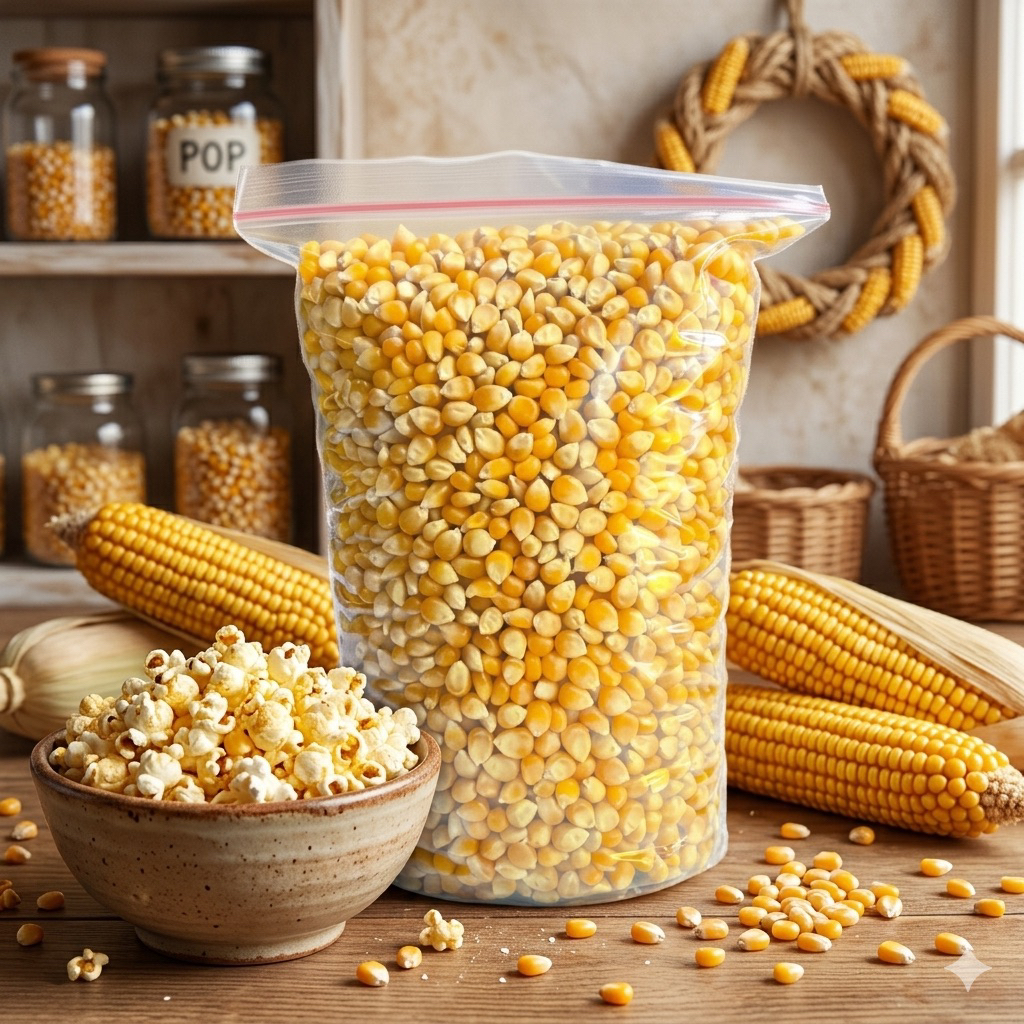 Jagung Popcorn Mentah Organik 1kg , Rasa Gurih, Bebas Pengawet