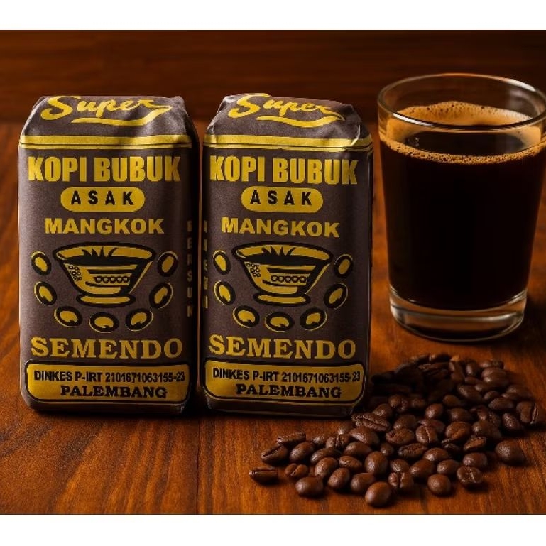 Kopi Bubuk Semendo Cap Mangkok Palembang Asli 200gr