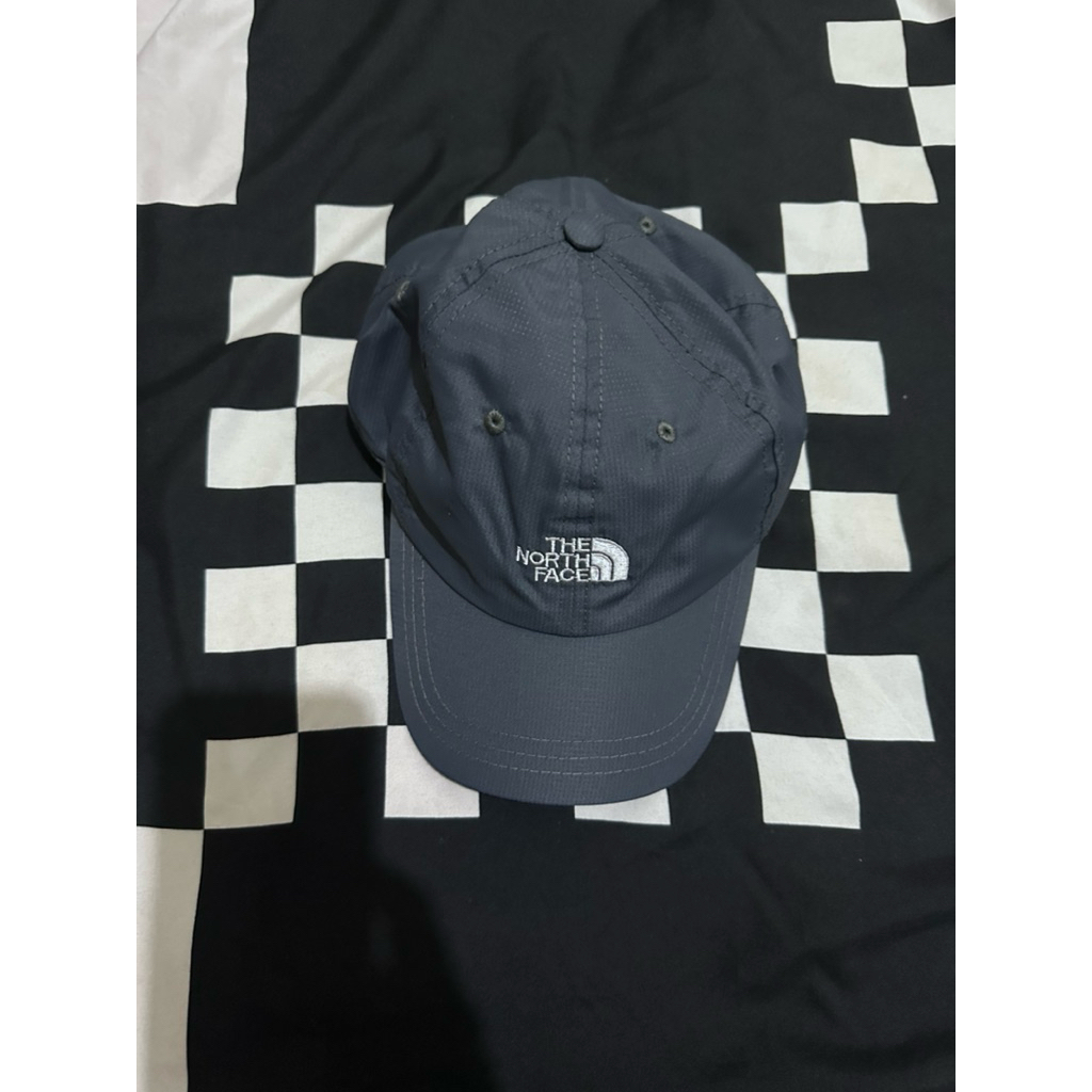 topi tnf parasut abu putih elegant