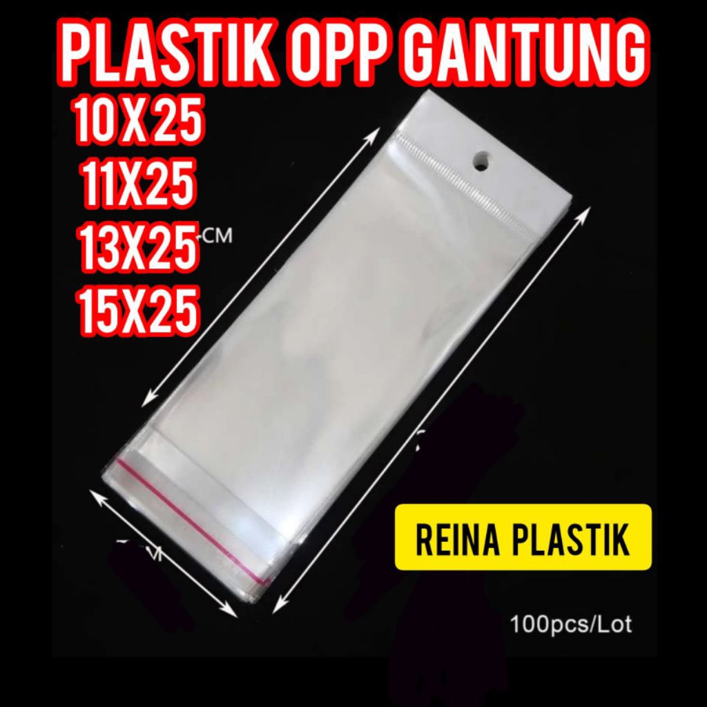 Plastik Opp Gantung 10x25 11x25 13x25 15x25 - Plastik Opp Lubang 10 x 25 / 11 x 25 / 13 x 25 / 15 x 