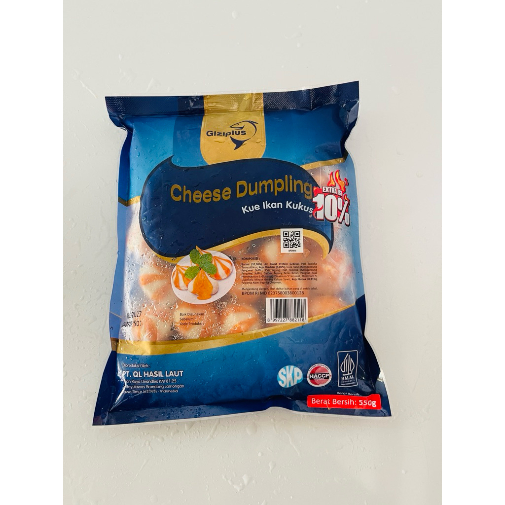 Giziplus Cheese Dumpling 500gram - Makanan Beku - Food, Frozen