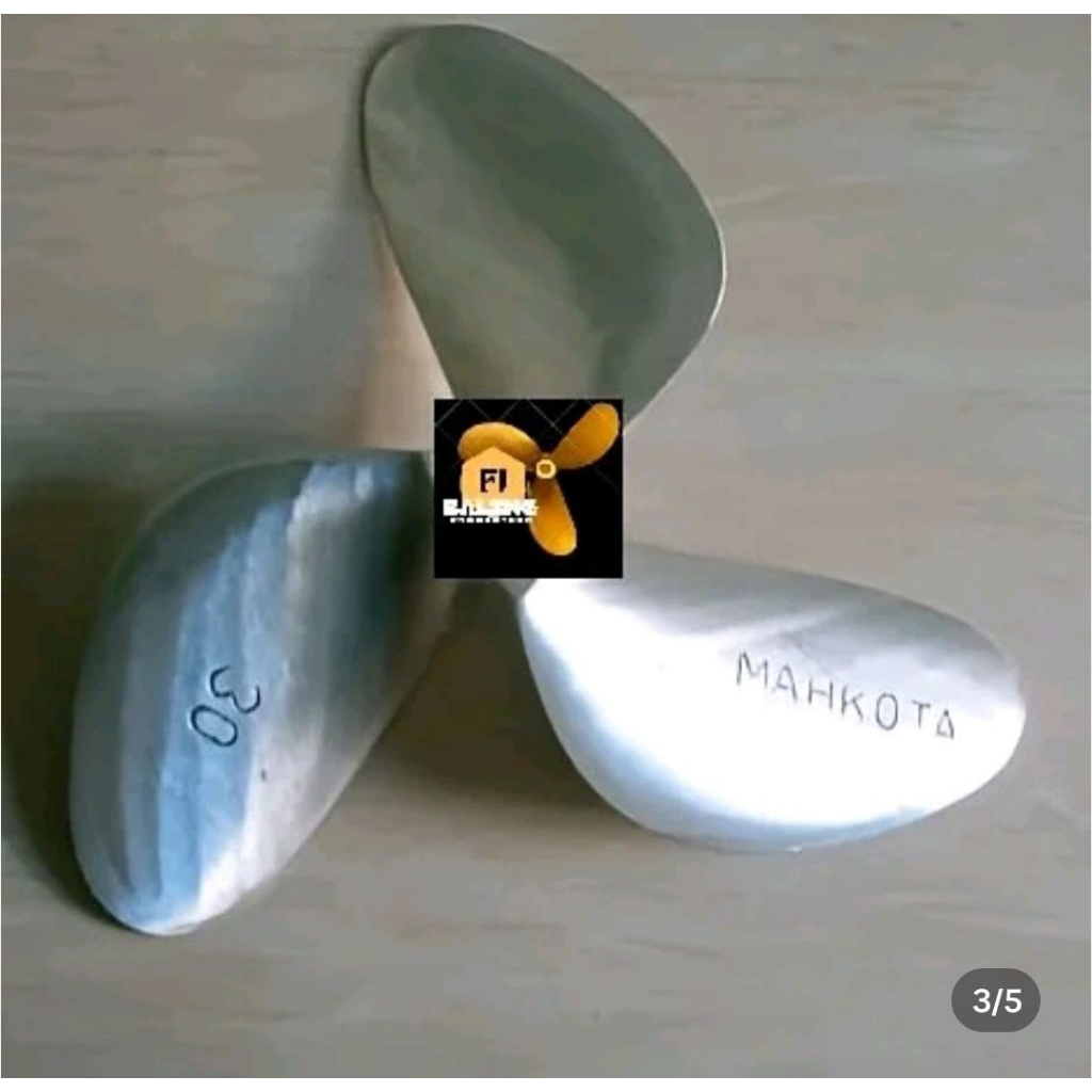 baling baling perahu nelayan daun tiga ukuran 30