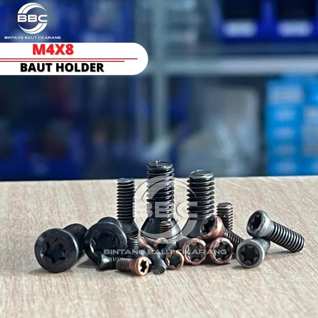 Baut Holder / Baut Bintang M4X8 Screw Bintang M4 X 8 Insert Holder Bubut Milling