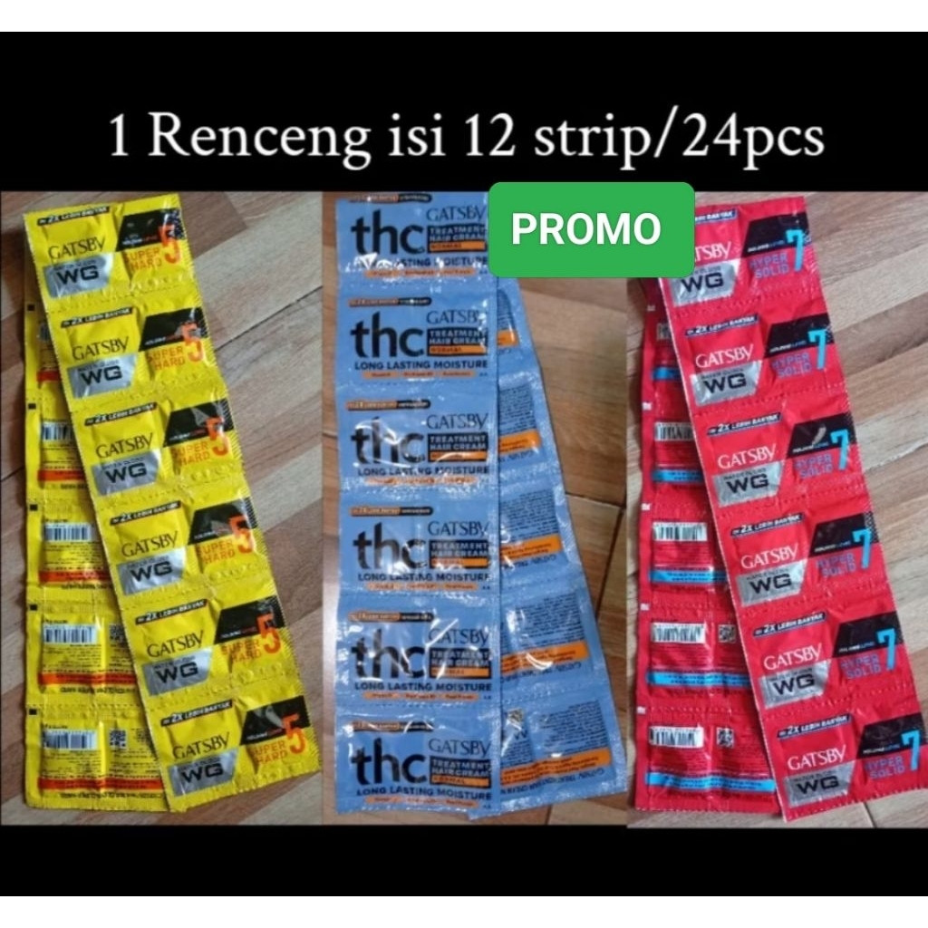 [PROMO] Gatsby THC Sachet 1Renceng 12 Sachet|Minyak Rambut Sachet