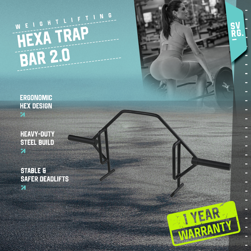 SVRG Hexa Trap Bar EZ Curl Bar Olympic Bar - Hex Bar