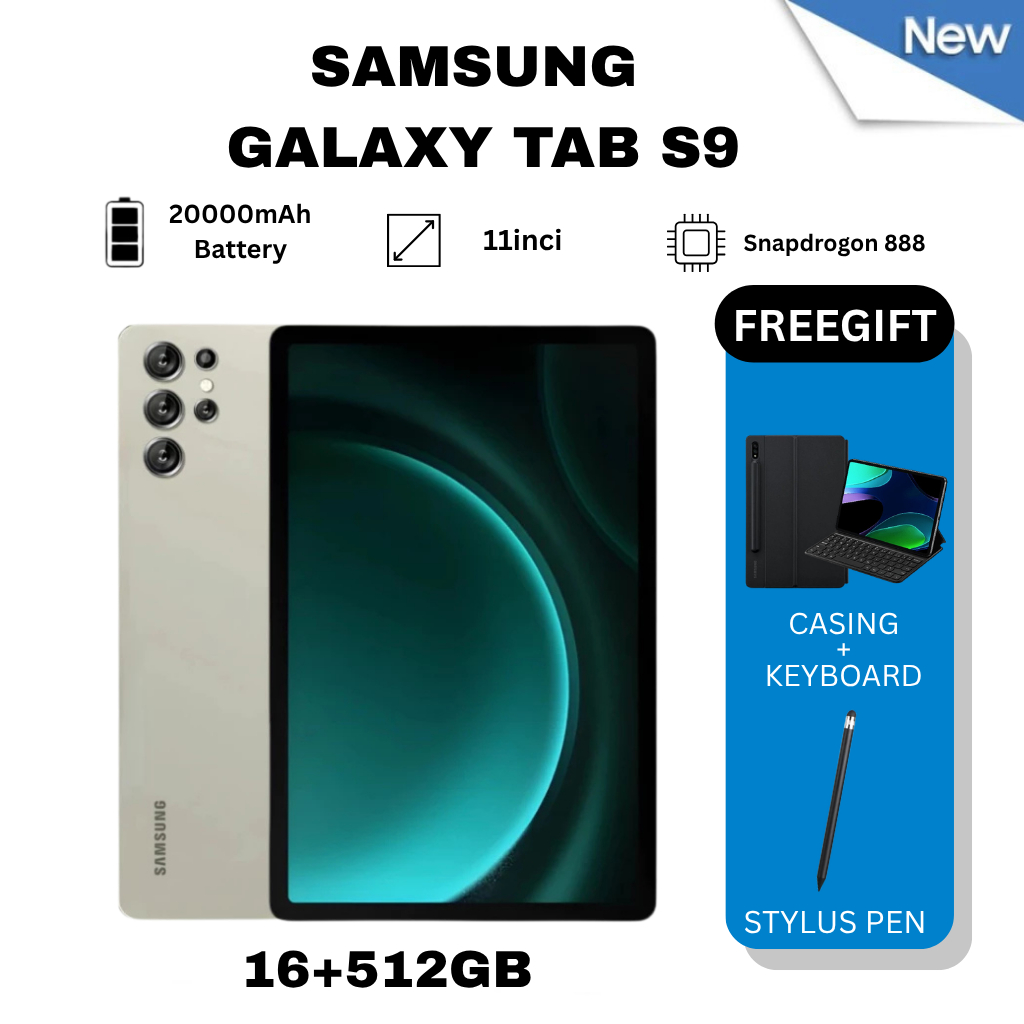 Samsung Galaxy Tab S9 11" 16GB RAM 512GB ROM 4G LTE SIM + WiFi Original Tablet