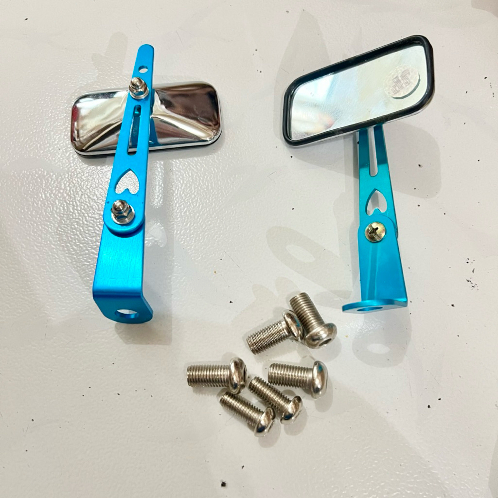 Kaca Spion Kotak Tanduk Mini Universal Motor / Sepeda Listrik / Motor Listrik Varasi Mini Kotak Besi