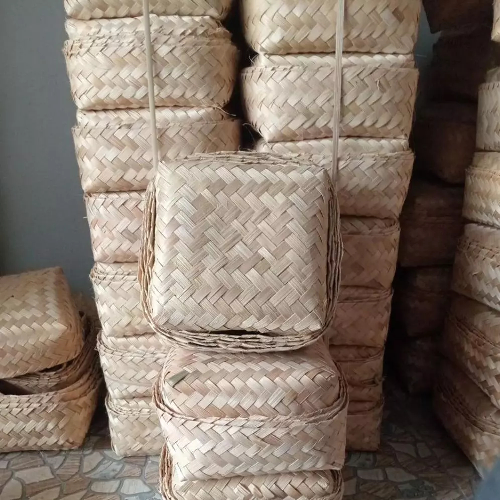 Besek Bambu 25 x 25 Box Catering Makanan Hampers Daging Qurban Per pcs