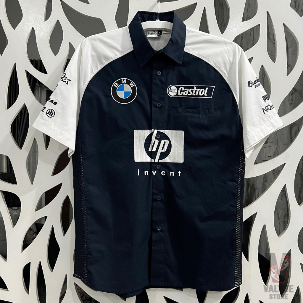 [Team Issued/Second/Size L] Baju Kemeja Pit Crew BMW Williams Formula One Team 2004