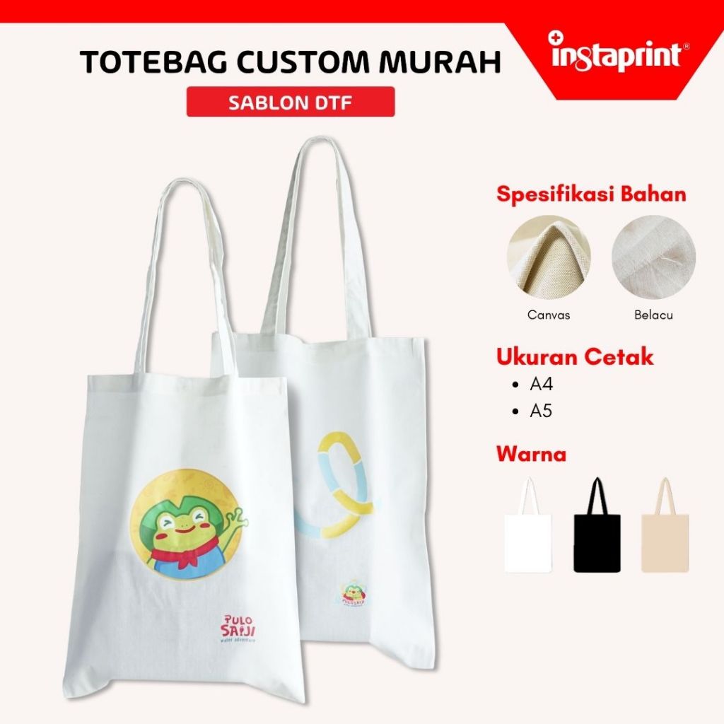 Tas Kanvas Custom lucu souvenir/Totebag Custom Murah