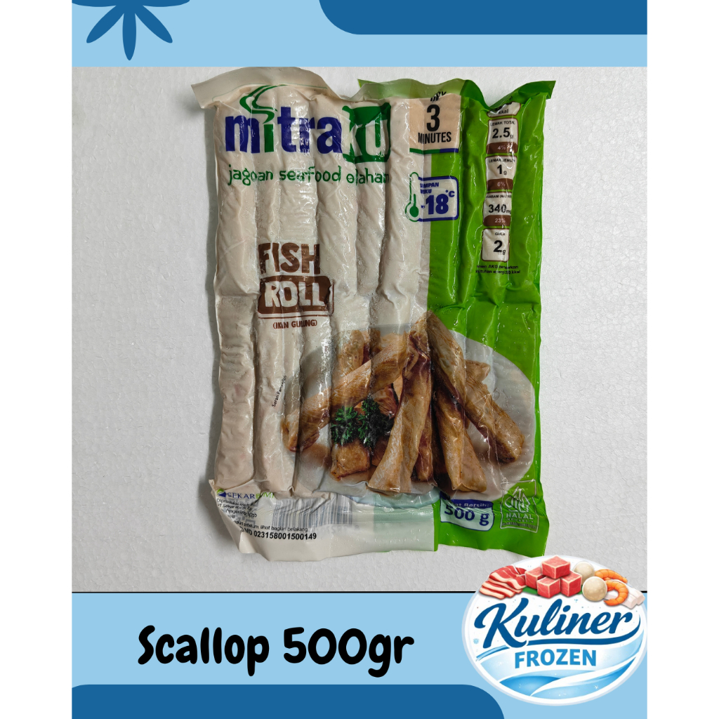 Mitraku Scallop 500gr | Frozen Food Scallop