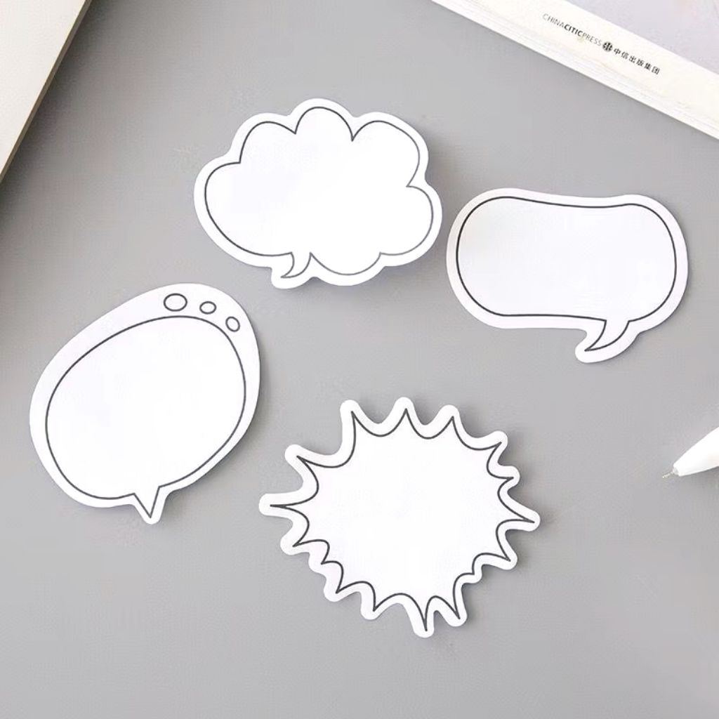 Stiky Notes Balon Komik, Stiker Catatan Tempel Speech Bubble