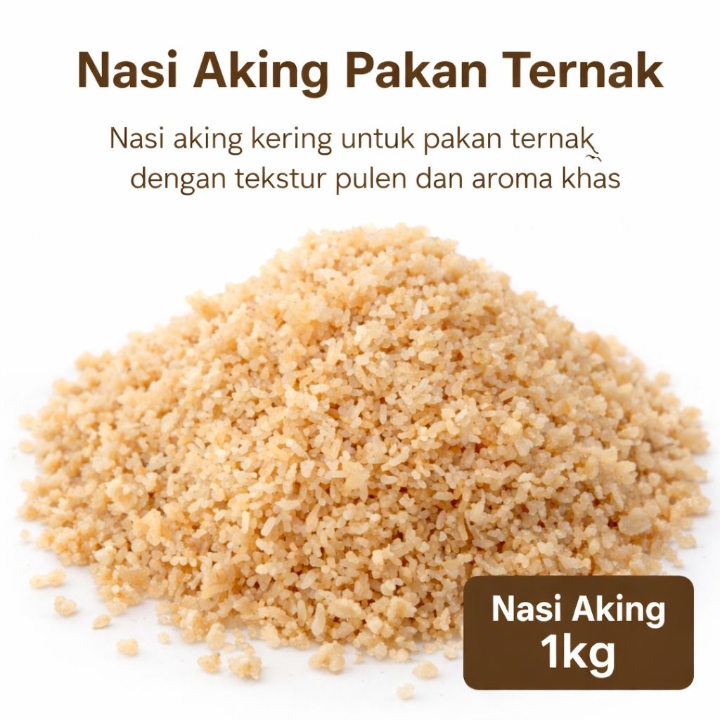 Nasi Aking 1kg – Pakan Ternak, Kering & Bergizi