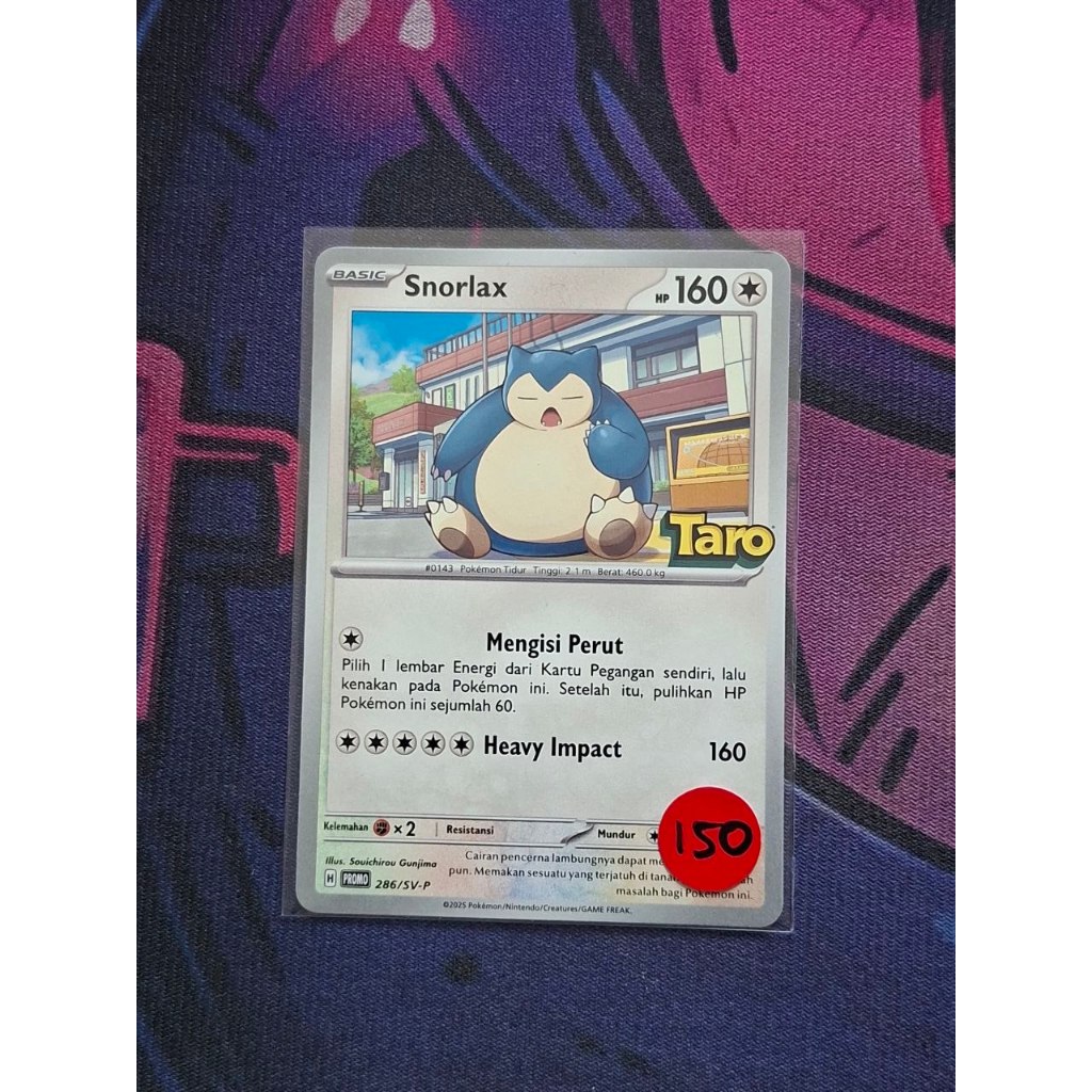 Snorlax Promo Taro Pokemon Indonesia 286/SV-P