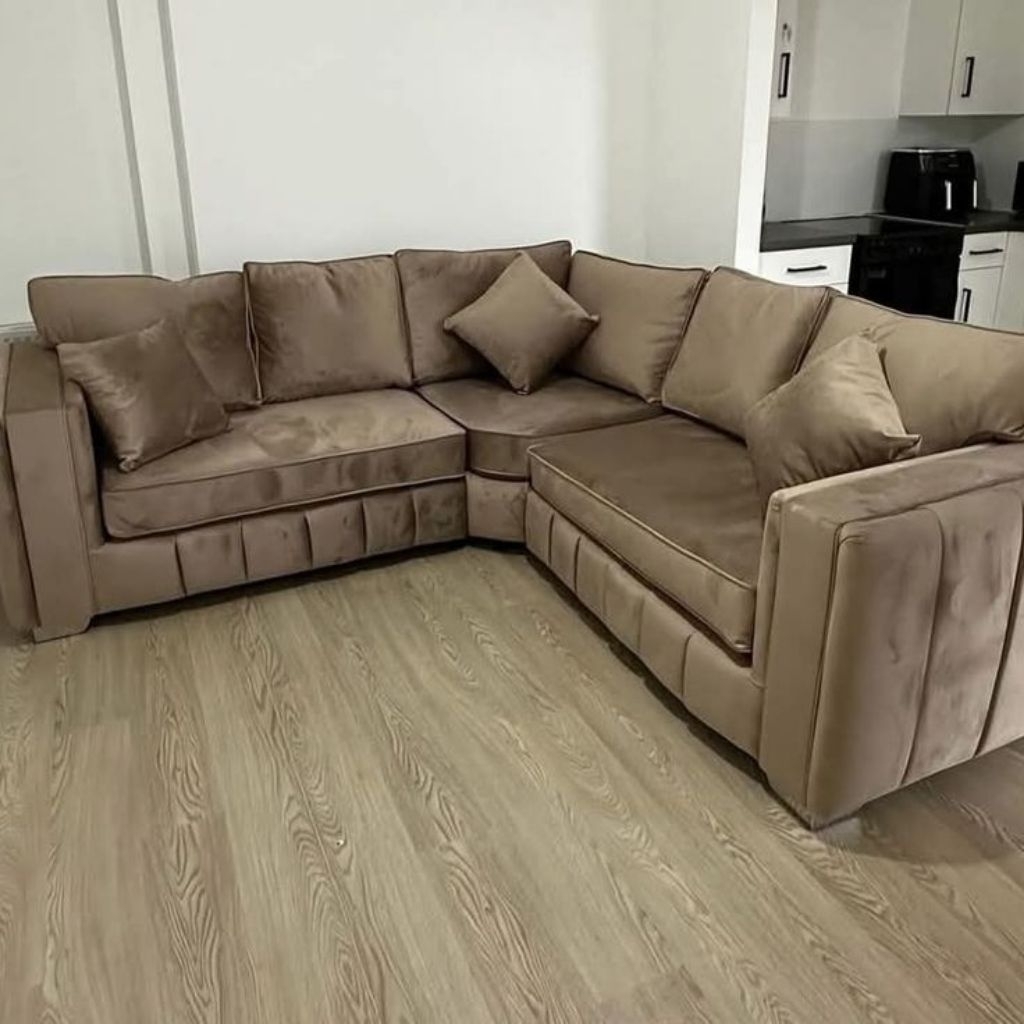 Sofa L sudut jumbo mewah luxury bahan import