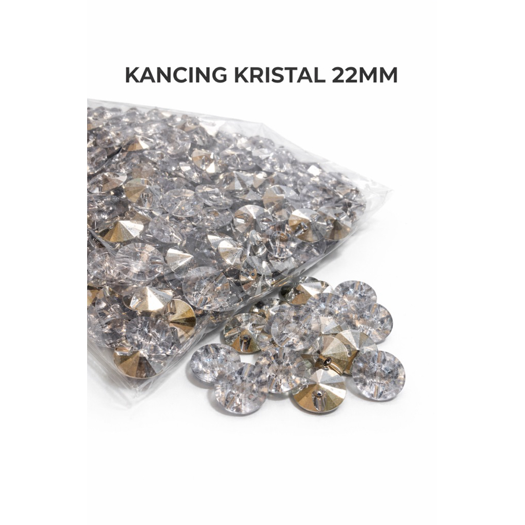 Kancing Sofa Diamond ukuran 22mm Kancing Kristal Permata Hiasan Sofa Jok Tas Grosir